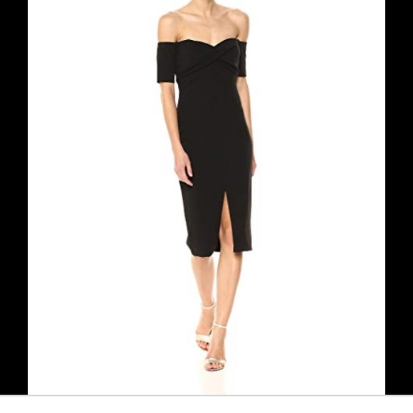 Betsy Adam off Shoulder red dress - Picture 2 of 6